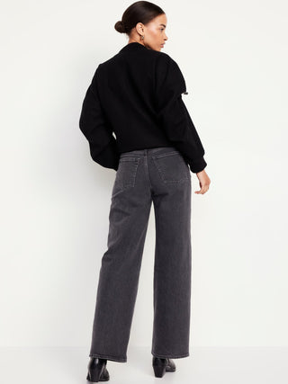 Jeans Wide Leg Talle Alto con Bolsillos