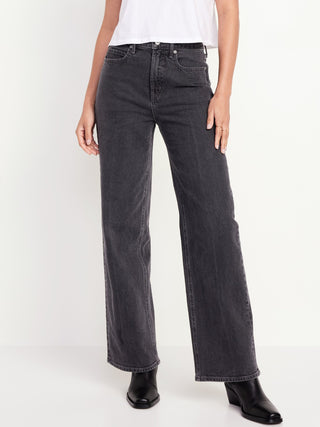 Jeans Wide Leg Talle Alto con Bolsillos