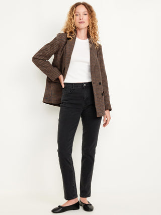 Jeans slim vintage de cintura alta.
