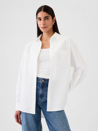 Camisa Manga Larga con Bolsillo Algodón
