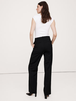 Pantalón Recto Talle Alto de Lana
