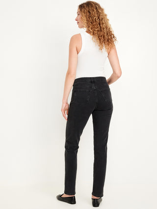 Jeans slim vintage de cintura alta.