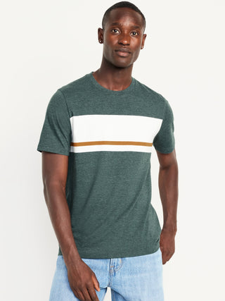Camiseta Manga Corta con Detalle de Rayas