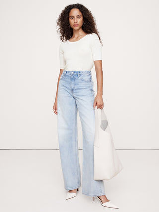 Blusa Cuello Redondo de Lana Merino