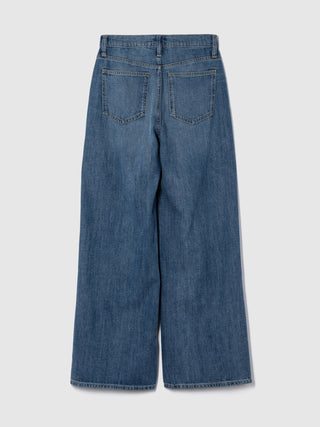Jeans Wide Leg Talle Alto con Bolsillos