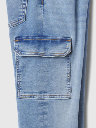 Jeans Cargo con Cintura Elástica y Bolsillos, Niño
