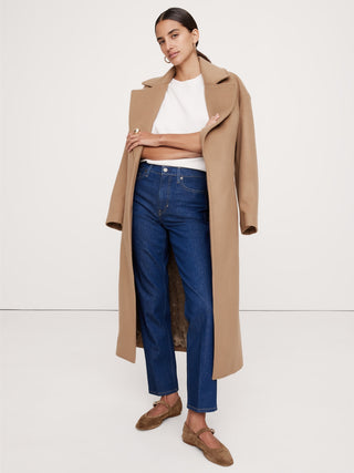 Jeans Recto Talle Alto con Bolsillos