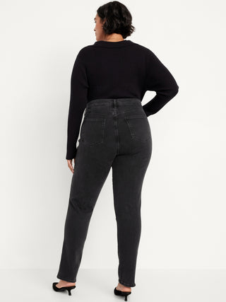 Jeans slim vintage de cintura alta.