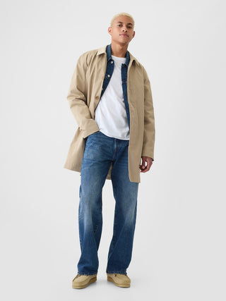 Jeans Holgado Talle Medio con Bolsillos