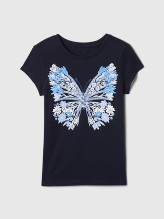 Camiseta Manga Corta con Gráfico, Niña