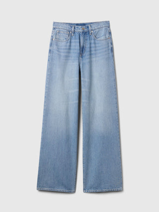 Jeans Wide Leg Talle Alto con Bolsillos