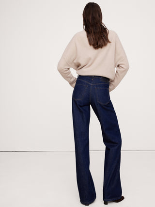 Jeans Clásicos Talle Alto con Bolsillos