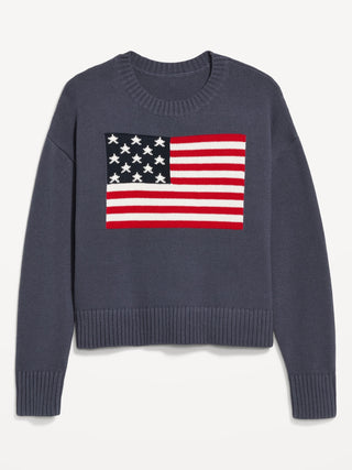 Sudadera Cuello Redondo con Gráfico Bandera