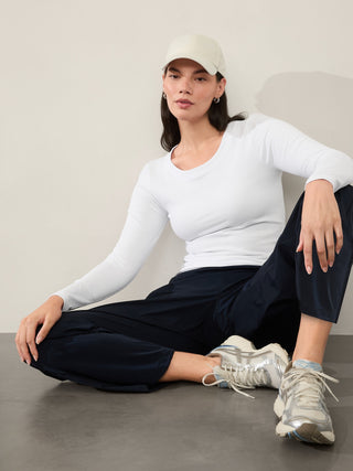 Camiseta sin Costuras con Cuello Redondo