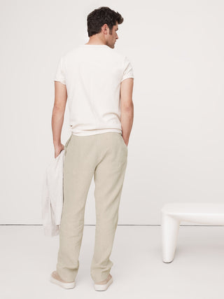 Pantalón Talle Medio de Lino