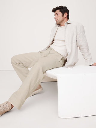 Pantalón Talle Medio de Lino