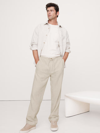 Pantalón Talle Medio de Lino