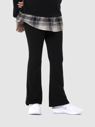 Girls' Flare Leggings with Elastic Waist