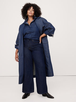 Jeans Clásicos Talle Alto con Bolsillos