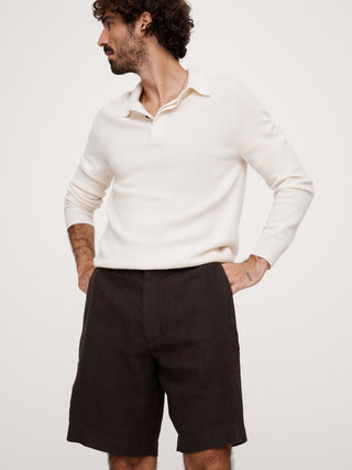 Short Talle Medio de Lino