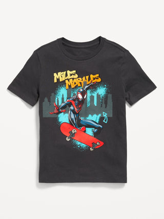 Camiseta Manga Corta con Gráfico Spider Man, Niño