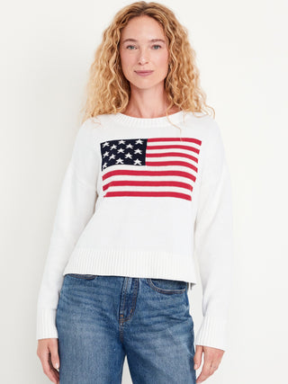 Sudadera Cuello Redondo con Gráfico Bandera