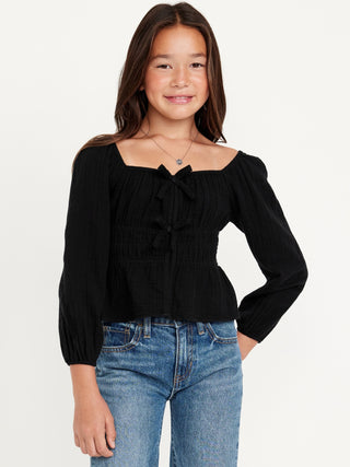 Blusa Manga Larga con Lazo, Niña