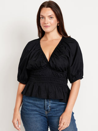 Blusa con Mangas Abullonadas