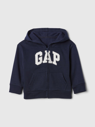 Baby Zipper Hoodie with Front Logo