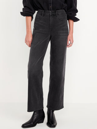 Jeans Wide Leg Talle Alto con Bolsillos