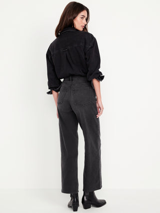Jeans Wide Leg Talle Alto con Bolsillos
