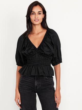 Blusa con Mangas Abullonadas