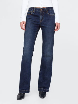 Jeans Holgados Talle Medio con Bolsillos