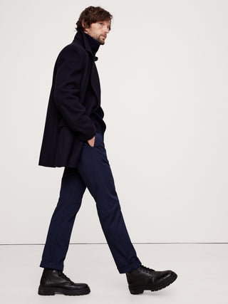 Straight Leg Trousers with Cotton Pockets