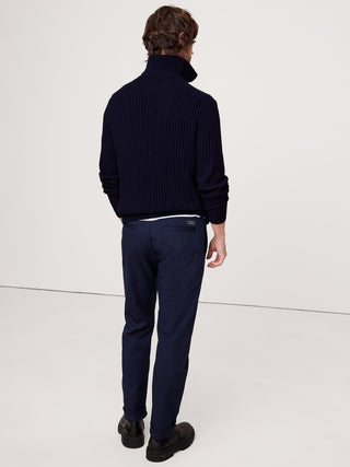Straight Leg Trousers with Cotton Pockets
