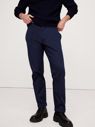 Straight Leg Trousers with Cotton Pockets