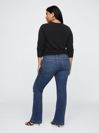 Jeans Holgados Talle Medio con Bolsillos