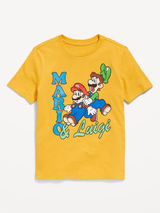 Camiseta Manga Corta Gráfica Super Mario, Niño