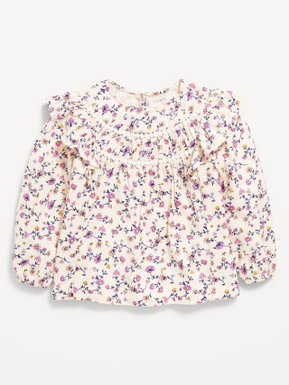 Blusa Manga Larga con Detalle de Volantes, Bebé
