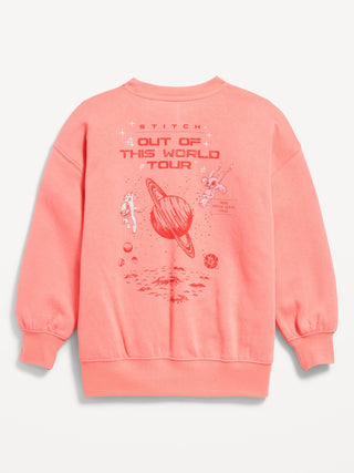 Sudadera Cuello Redondo con Gráfico Stitch, Niña