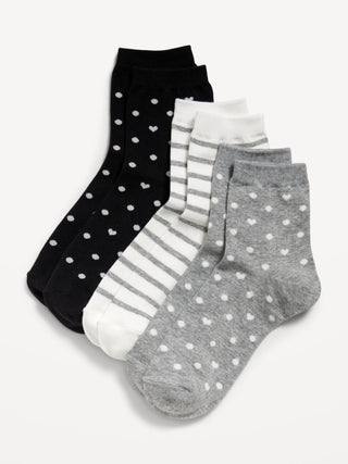Paquete de 3 Calcetines con Canalé, Mujer
