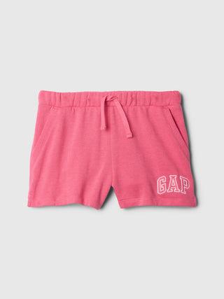 Short con Cintura Elástica y Logo, Niña
