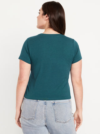 Camiseta Manga Corta Acanalada