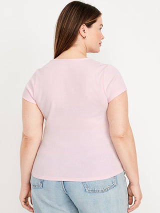 Camiseta Manga Corta Cuello Cuadrado