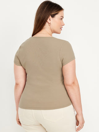 Camiseta Manga Corta Cuello Cuadrado