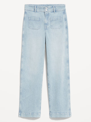 Jeans Talle Alto con Bolsillos Delanteros