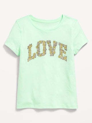 Camiseta Manga Corta con Gráfico, Niña