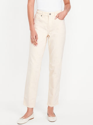 Jeans Crop Talle Alto con Bolsillos