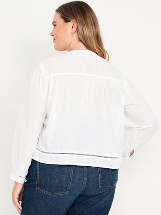 Camisa Manga Larga con Detalle Bordado