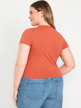 Camiseta Manga Corta Acanalada